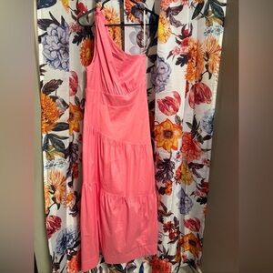 Lilly Pulitzer Lucilyn One-Shoulder Confetti Pink Dress NWT